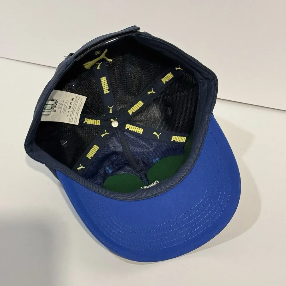 Puma NWT kids hat Adjustable Puma youth cap in blue with yellow details